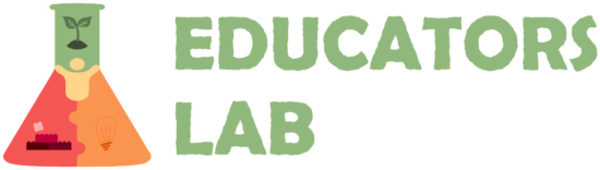 Kleurrijk illustratie van een educatief laboratorium met wetenschap en onderwijs symbolen, geschikt voor onderwijs, educatie en kinderactiviteiten.